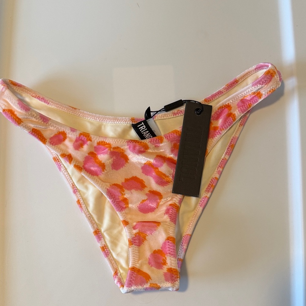 triangl swimwear Pink & Orange Leopard Print Bikini Bottom